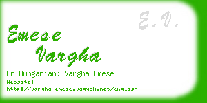 emese vargha business card